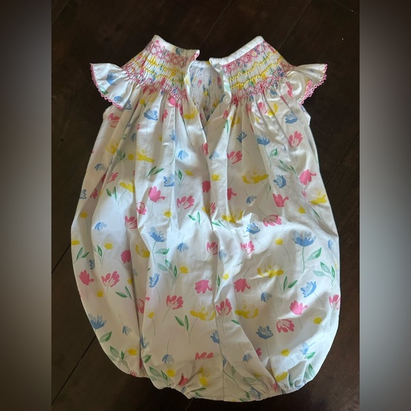 Floral Baby Girl Embroidered One Piece - Picture 3 of 3